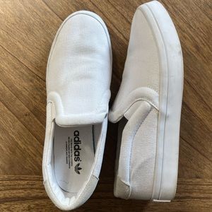 Adidas white canvas shoes